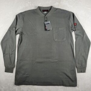 Bocomal Long Sleeve T-Shirt Men's 2XL Green‎ FR CAT 2 Pocketed Crew Neck NWT